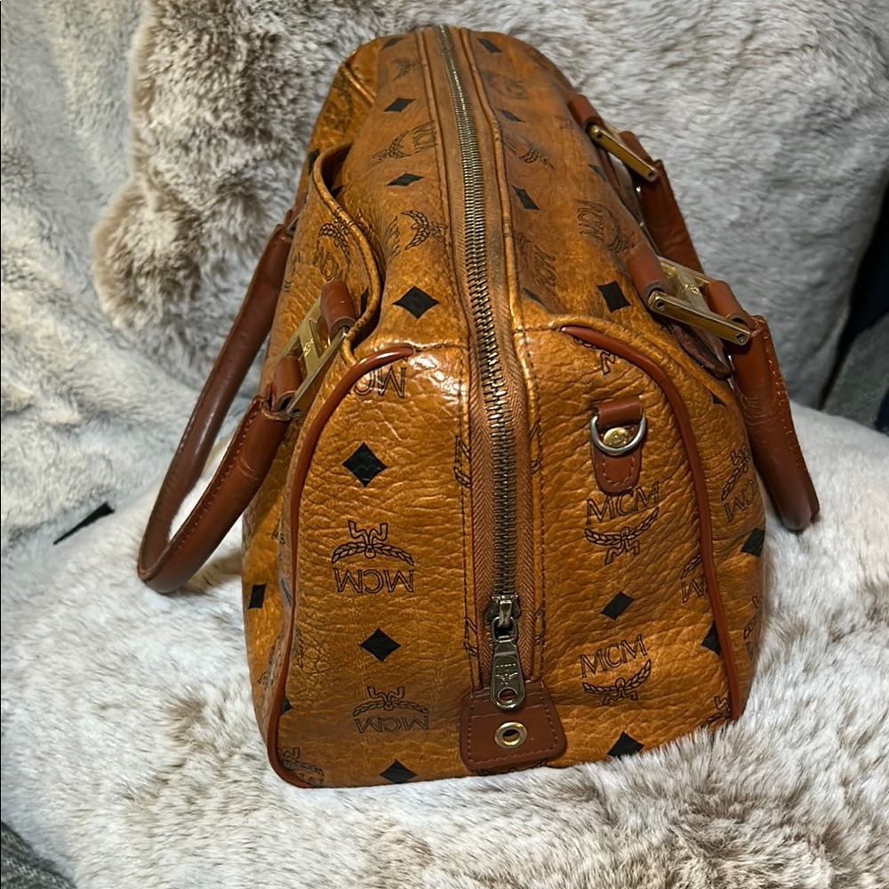 018. Vintage MCM Visetos Boston Bag (cognac) - Picture 8 of 15